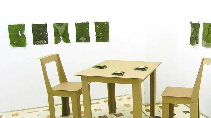 Frühstück mit Margarete, Maria und Franka - eine Installation von Wolfgang Bous