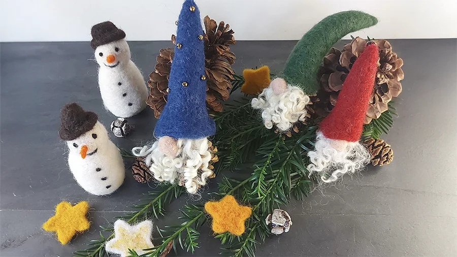 Winterliches Nadelfilzen