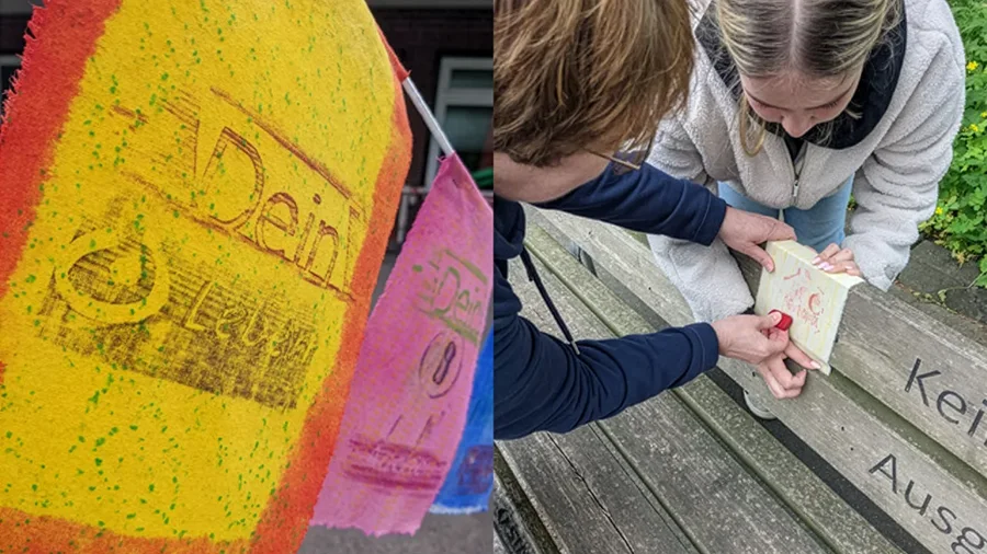 MAI-GIRLANDE - Mit Frottagen von der Grenze