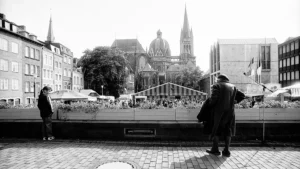 Achim Ferrari: Aachen in den 1980ern: Blick auf den Katschhof Richtung Dom